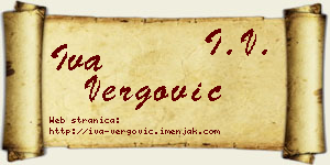 Iva Vergović vizit kartica